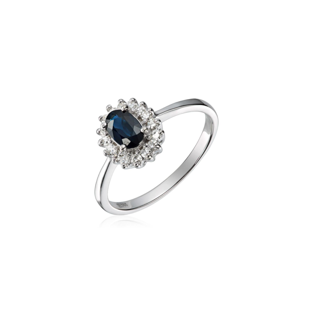 Ring rosett 0,16 W/SI Safir