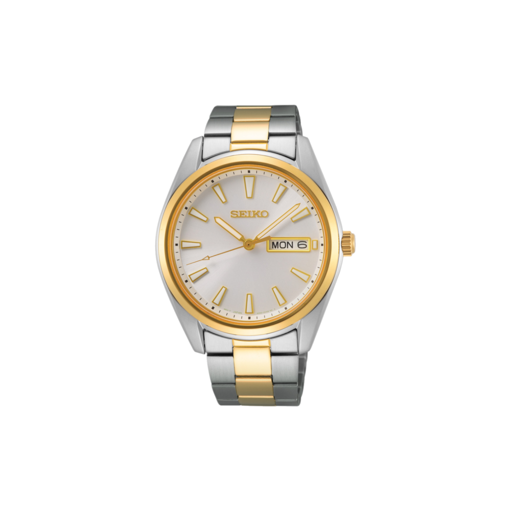 Seiko SUR446P1 herre klassisk klokke med dag og dato.