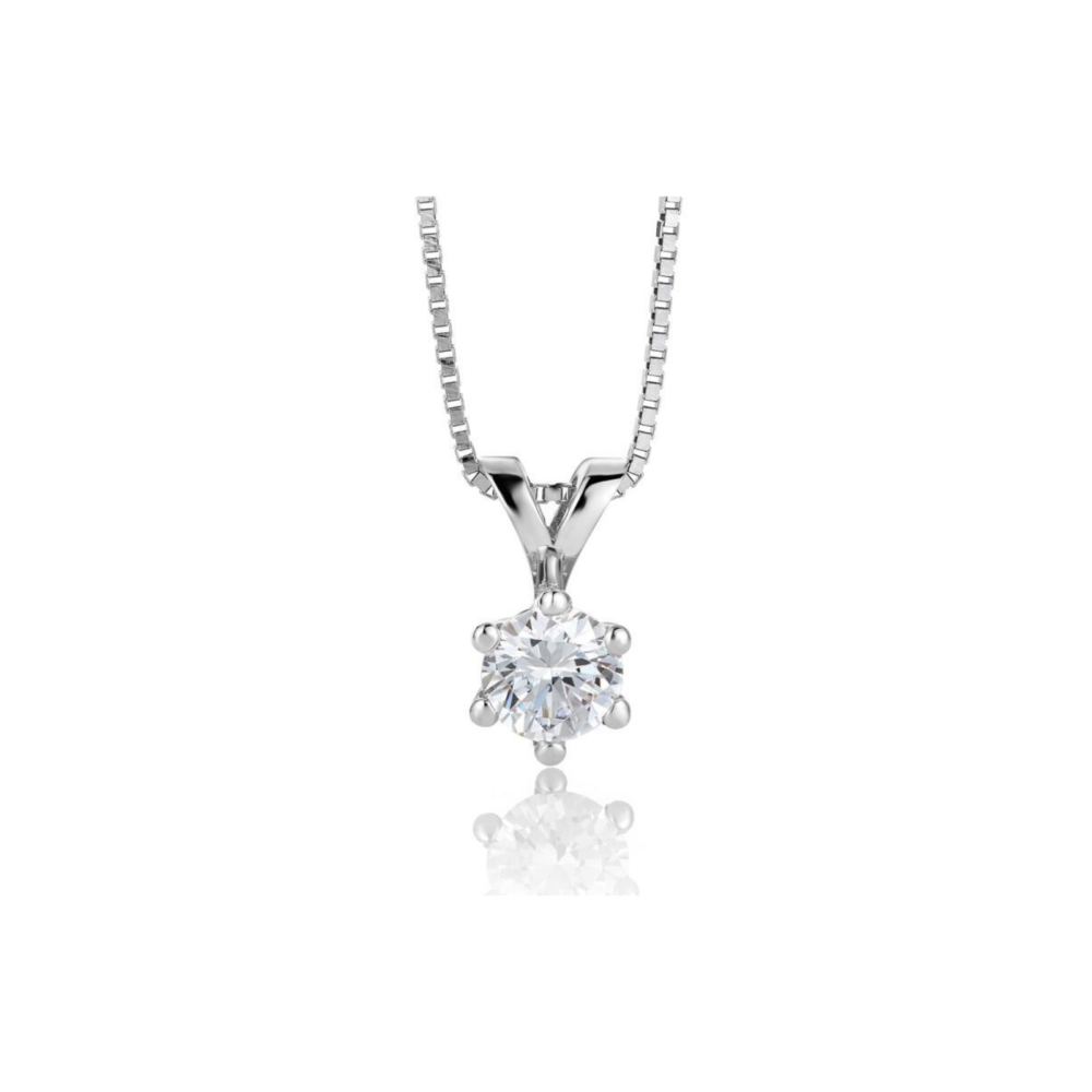 Anheng Margrete 14k hvitt gull