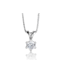 Anheng Margrete 14k hvitt gull