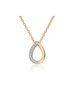 Anheng i 14k gult gull med 0,003ct WSI diamanter