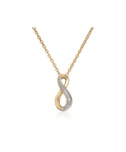 Anheng Evighetstegn i 14k gult gull med 0,003ct WSI diamanter