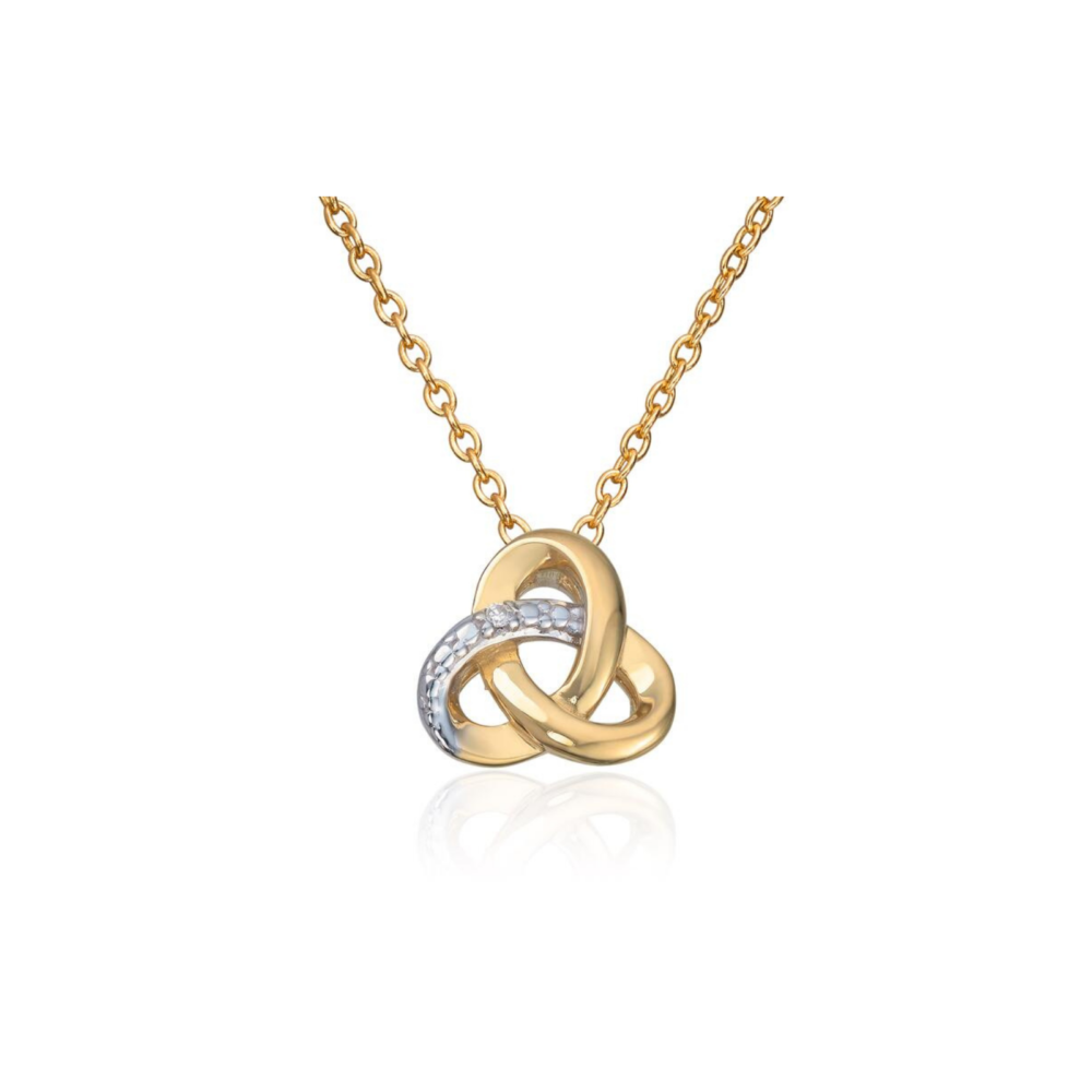 Knuteanheng i 14k gult gull med 0,003ct WSI diamanter