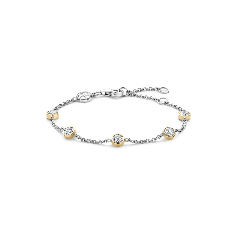 Armbånd i sølv med zirkonia