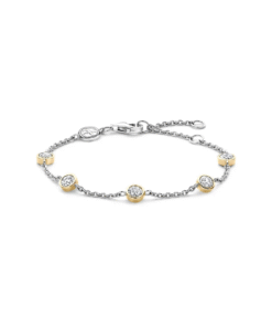 Armbånd i sølv med zirkonia