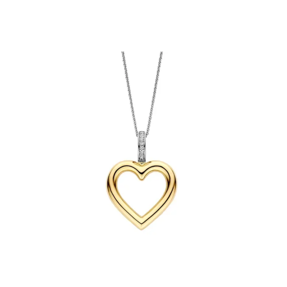 Hjertesmykke i forgylt sølv