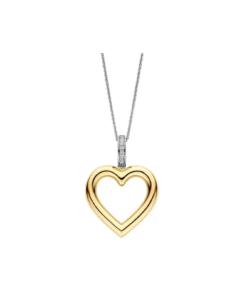 Hjertesmykke i forgylt sølv