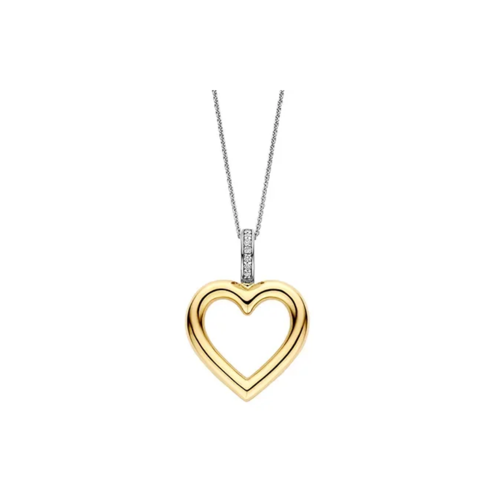 Hjertesmykke i forgylt sølv