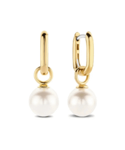 Øreringer med hvite perler