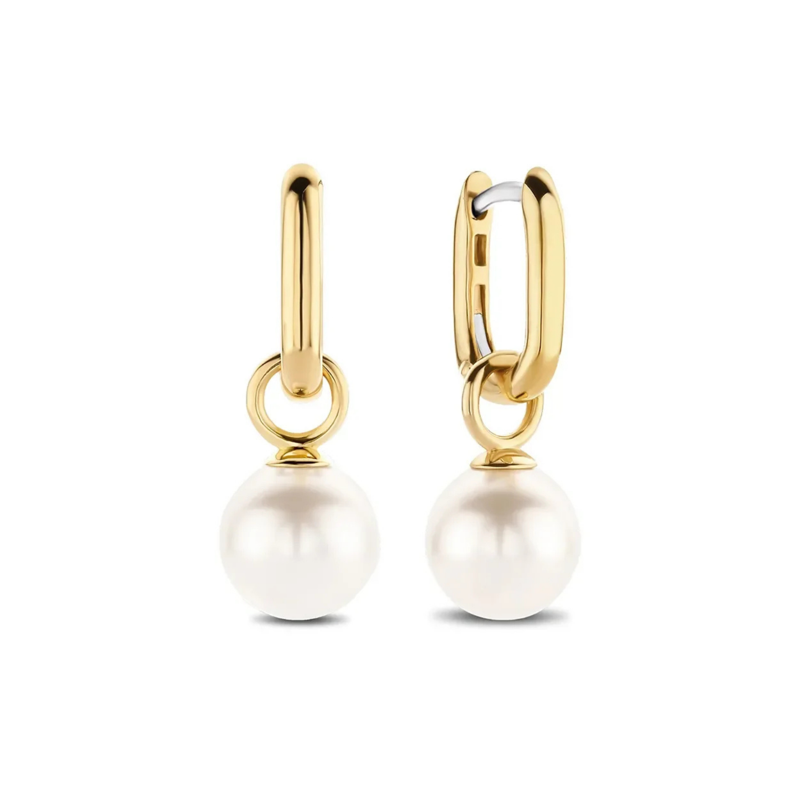 Øreringer med hvite perler