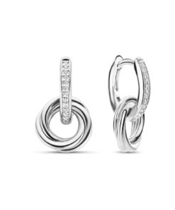 Sølv ørepynt belagt med platina.