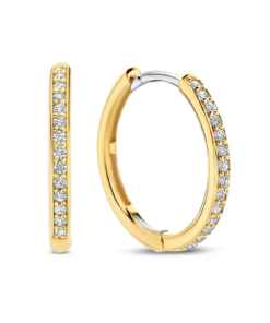 Medium Hoops i forgylt sølv