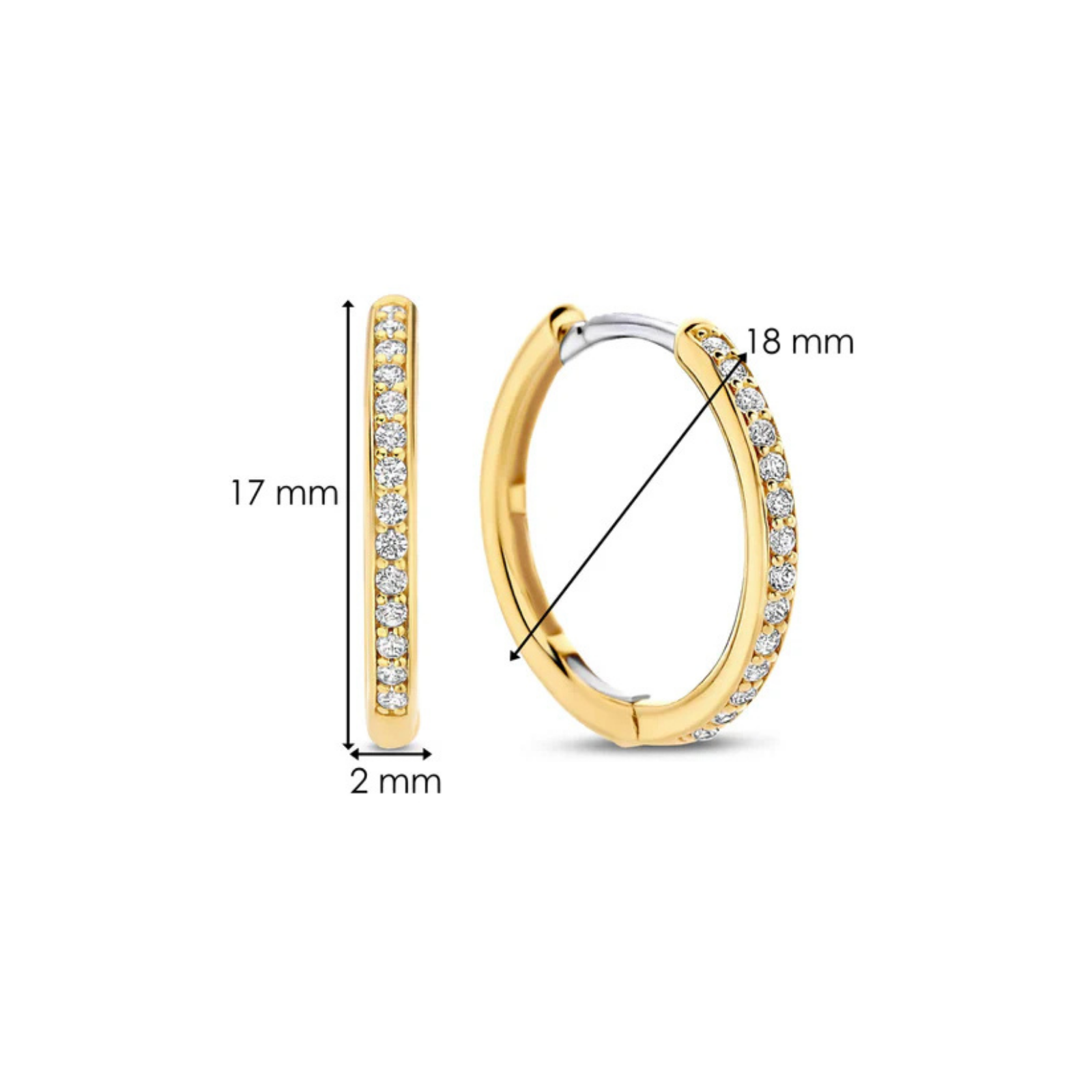 Medium Hoops i forgylt sølv - Bilde 4