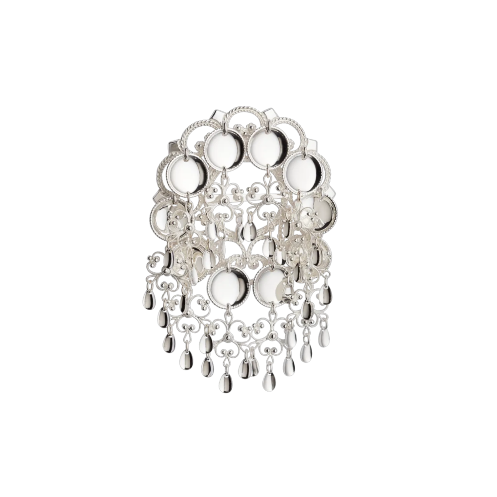 Sølje med 16 mm trådkantlauv, Hvit