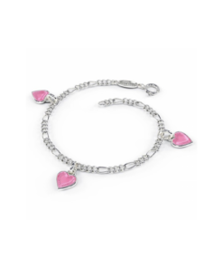 Pia & Per Rosa Charms-Armbånd I Sølv