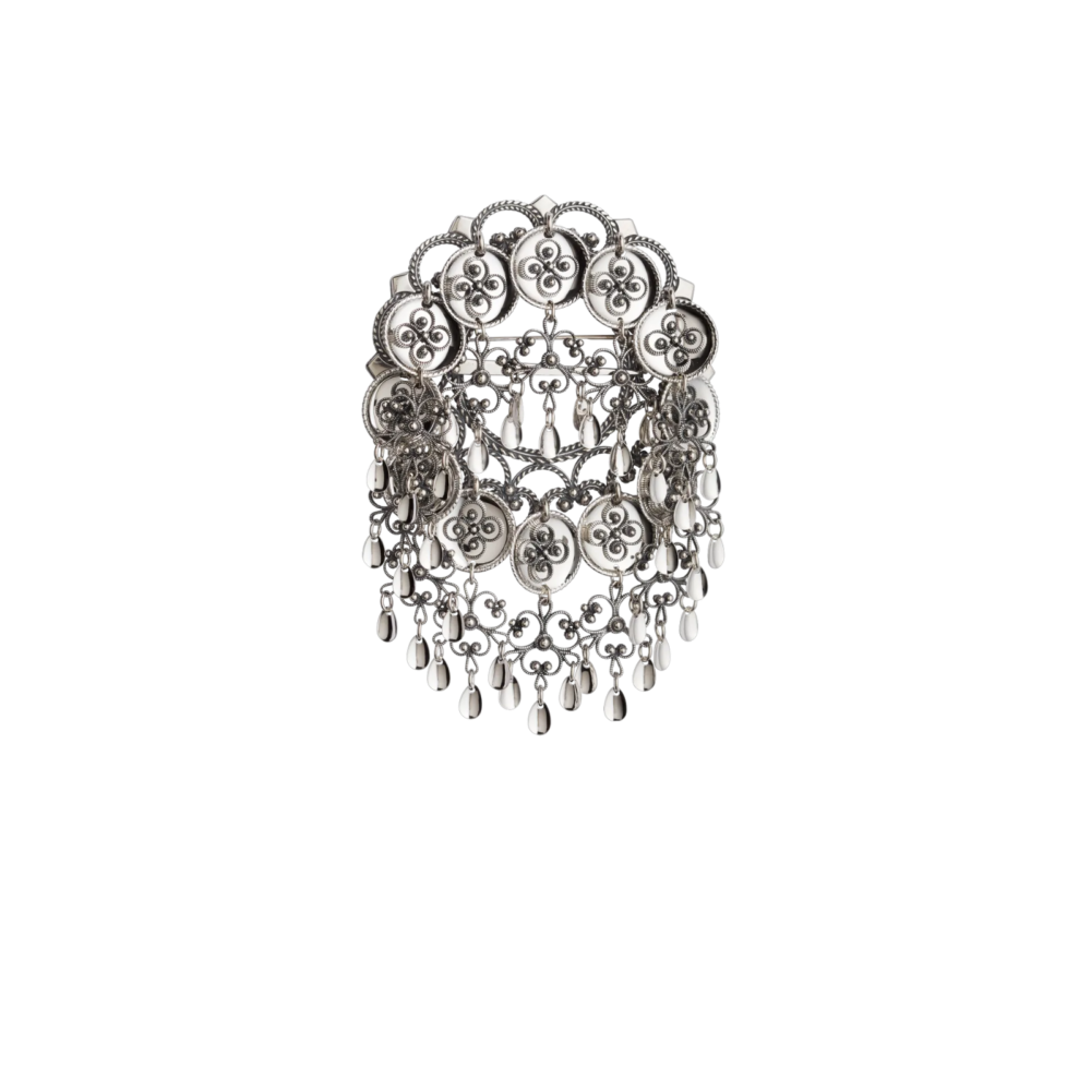 Sølje Rogaland med filigranlauv, Oksidert 73x112 mm