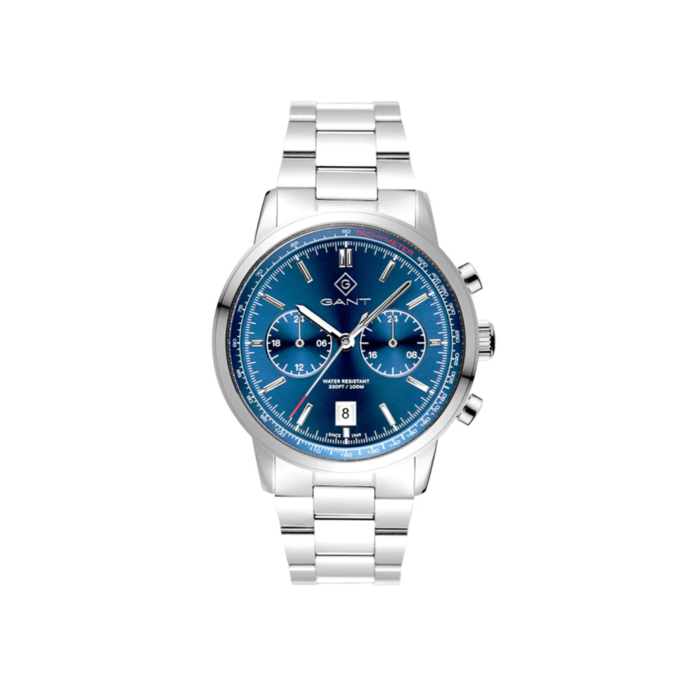 Bergamo Dual Time Stål / Blå 42mm