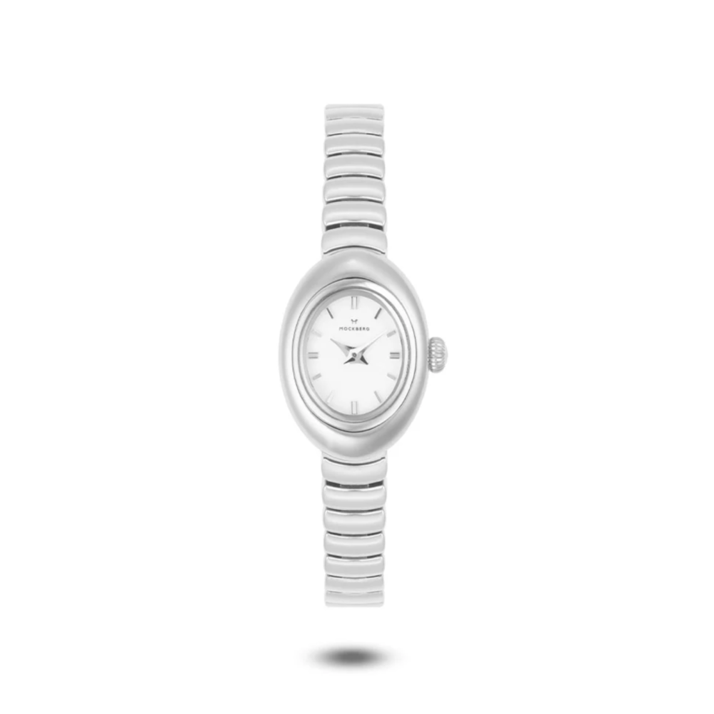 Belle Oval Petite Sølvfarget / Hvit 18x26