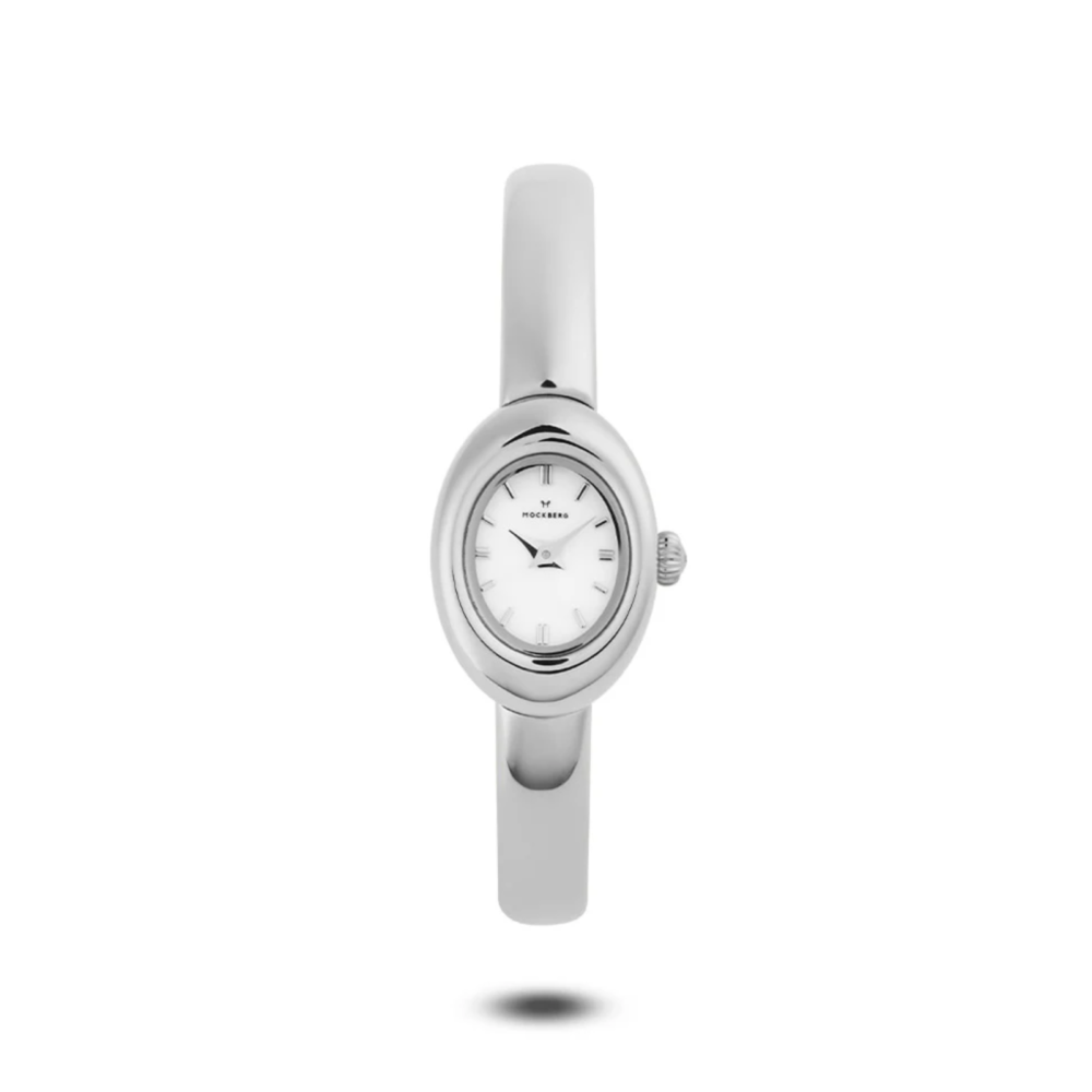 Belle Oval Petite Bangle Watch Stål / Hvit / Small