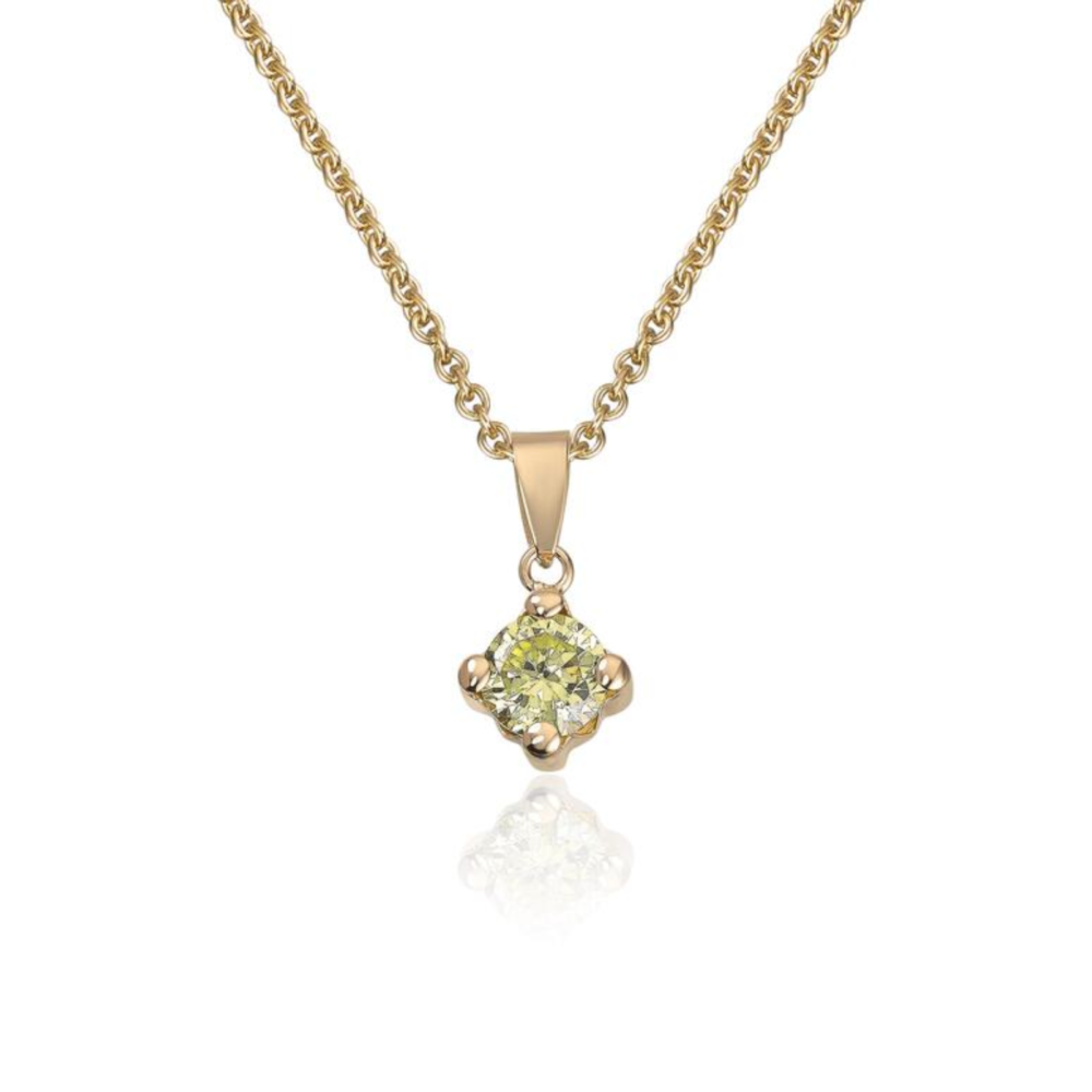 Anheng Perdidotfarget zirkon 14K gult gull