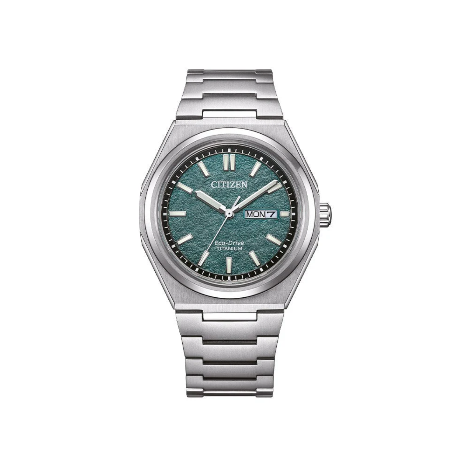 Supertitan Eco-Drive herreklokke i titan med grønn skive (39,5mm)