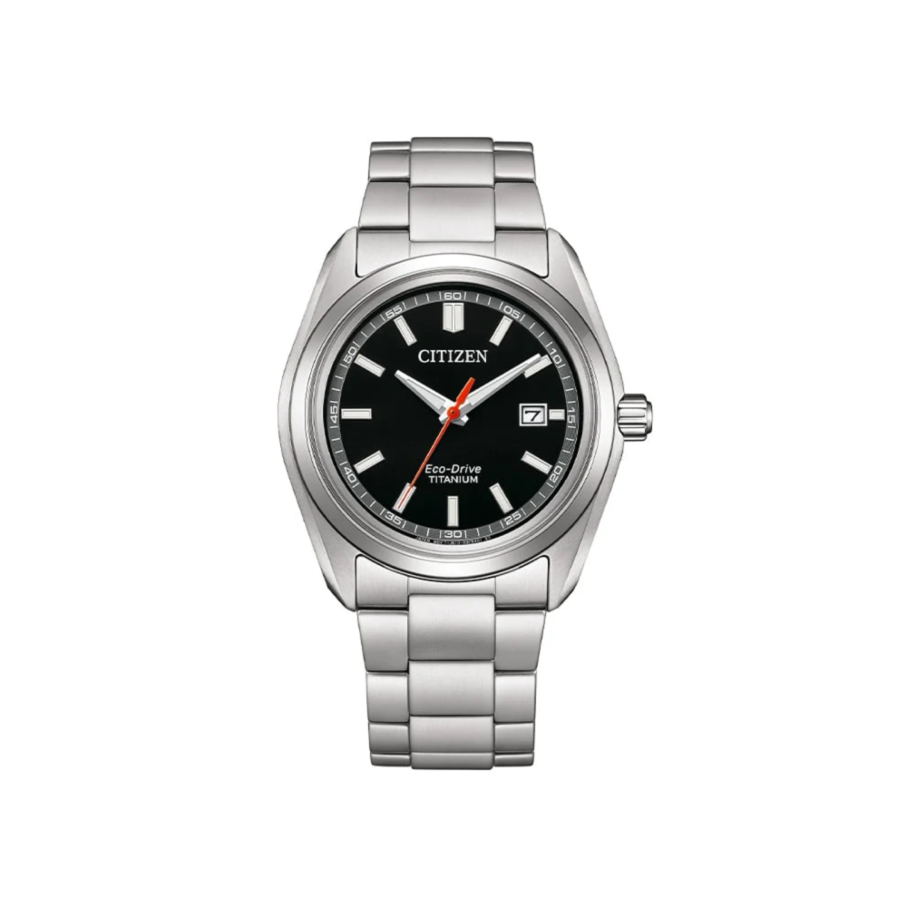 Eco-Drive Super Titanium herreklokke med sort skive (40 mm)
