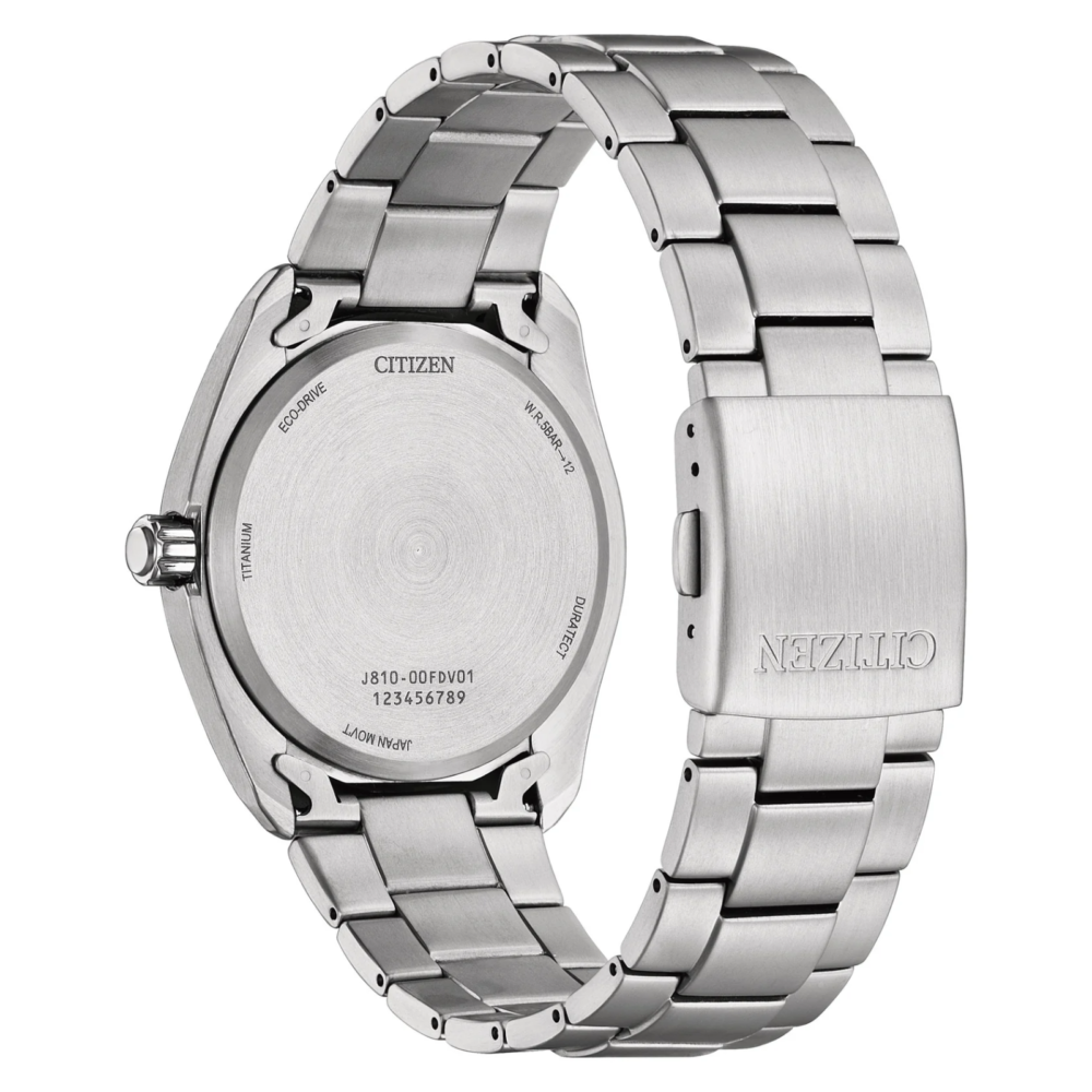 Eco-Drive Super Titanium herreklokke med blå skive (40 mm) - Bilde 2