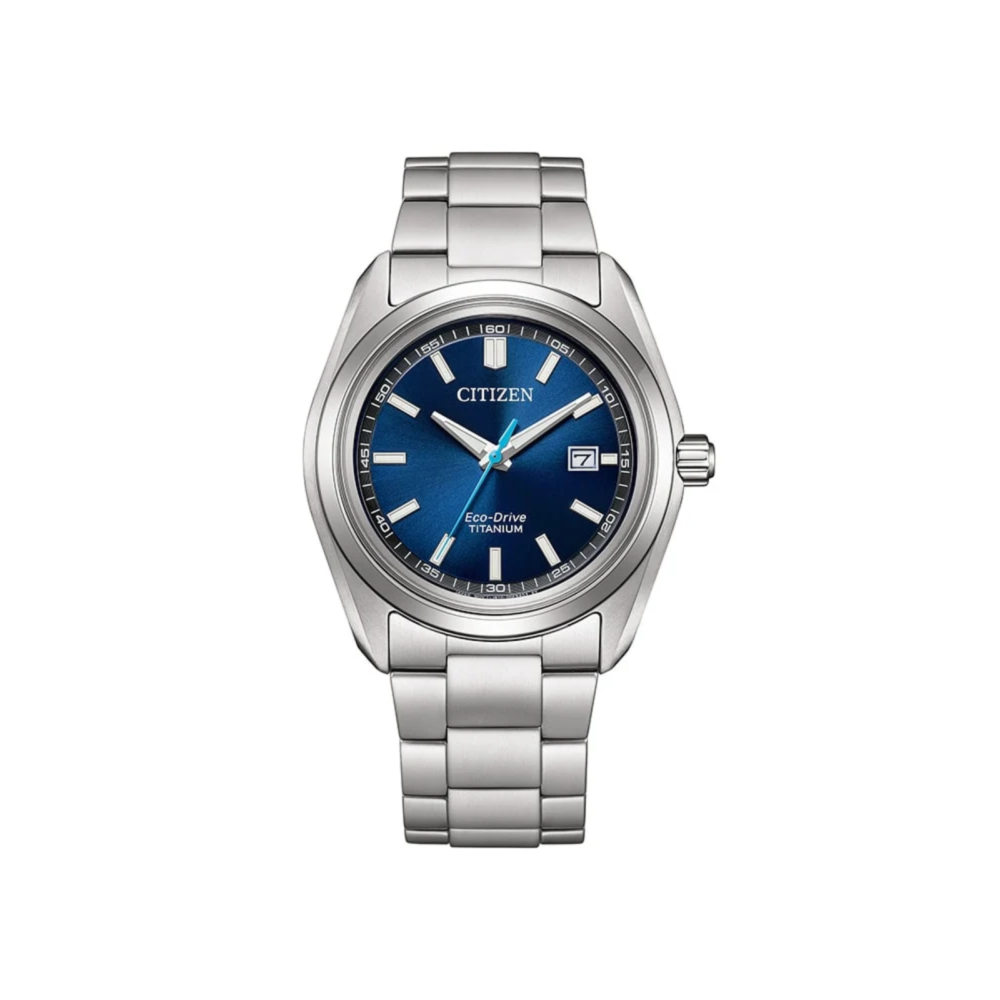 Eco-Drive Super Titanium herreklokke med blå skive (40 mm)