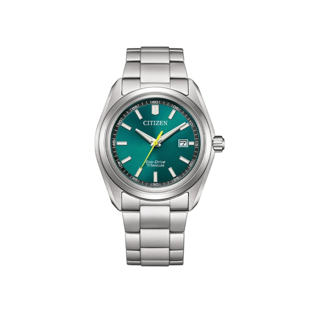 Eco-Drive Super Titanium herreklokke med grønn skive (40 mm)