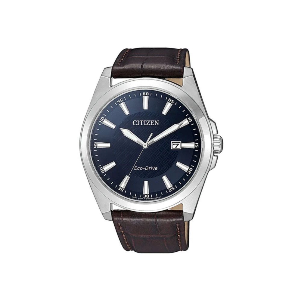 Eco-Drive herreklokke med brun rem (41mm)
