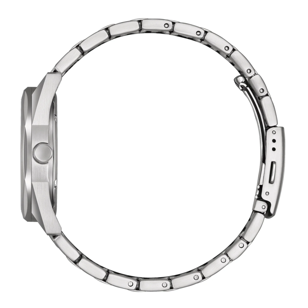 Platform Eco-Drive klokke i stål med blå skive (38mm) - Bilde 3