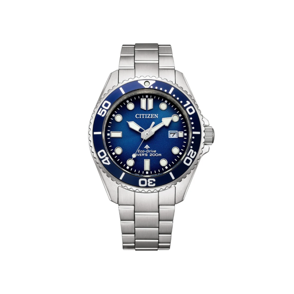 Promaster Sea Eco-Drive herreklokke i stål med blå skive (40,5mm)