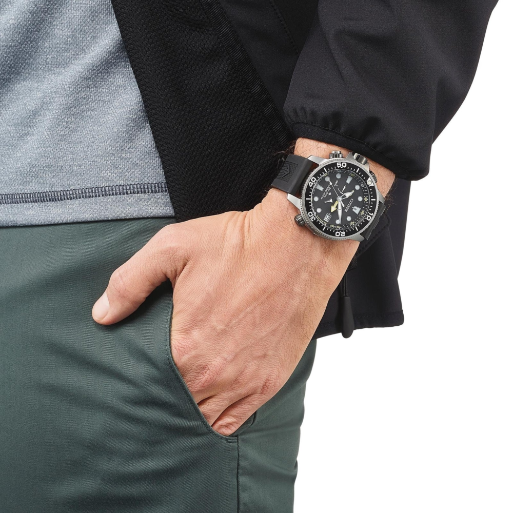 Promaster Aqua herreklokke med sort rem (46mm) - Bilde 2
