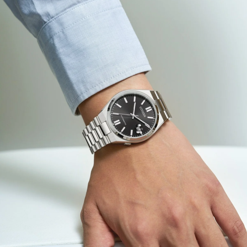Tsuyosa Automatic herreklokke i stål med sort skive (40mm) - Bilde 2