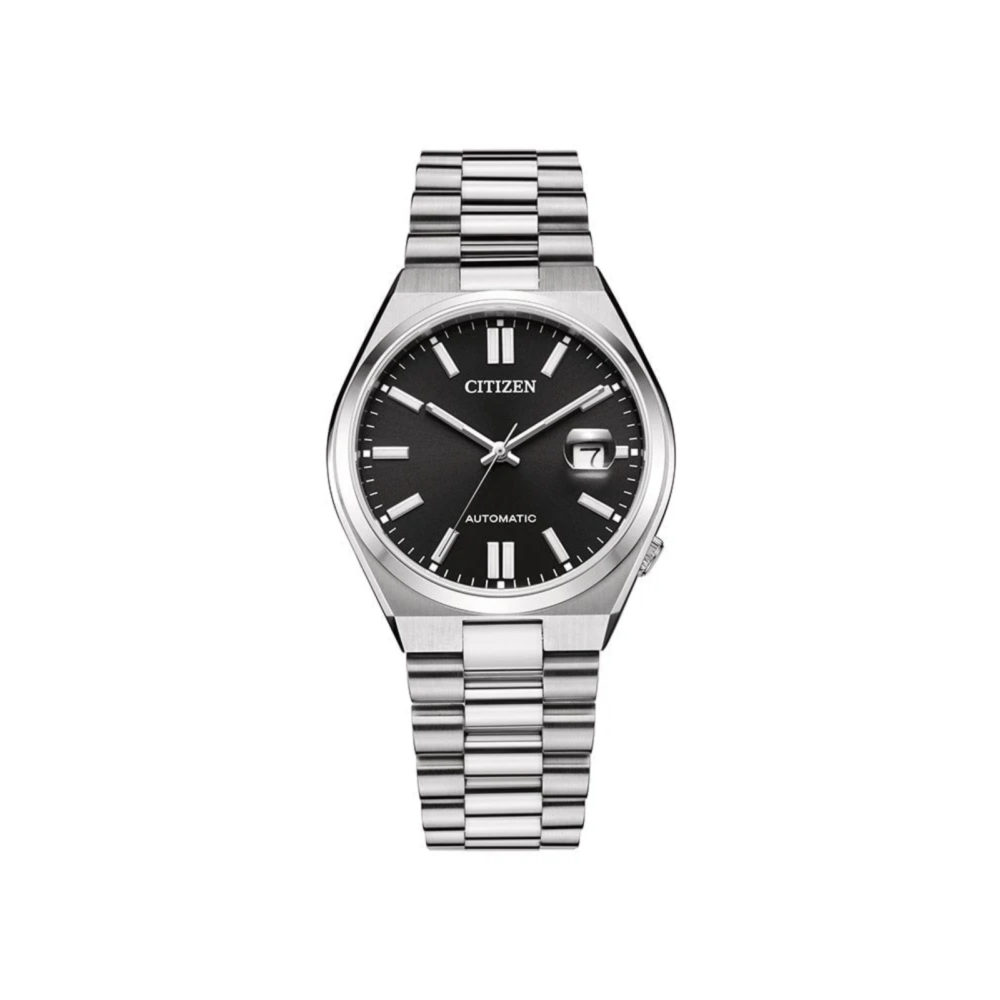 Tsuyosa Automatic herreklokke i stål med sort skive (40mm)