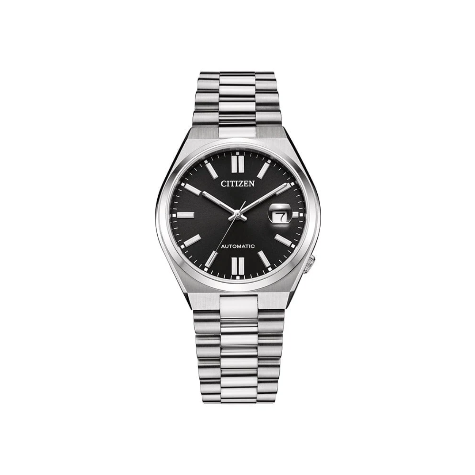 Tsuyosa Automatic herreklokke i stål med sort skive (40mm)