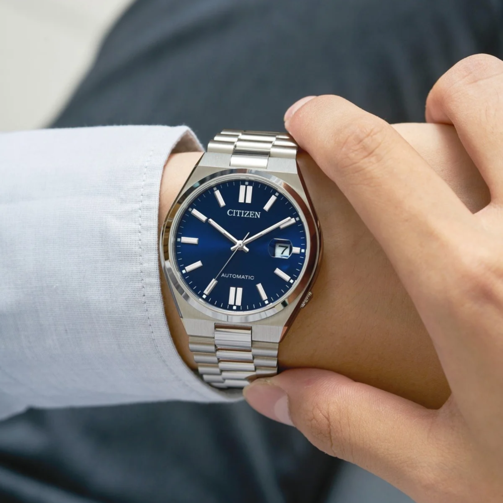 Tsuyosa Automatic herreklokke i stål med blå skive (40mm) - Bilde 2