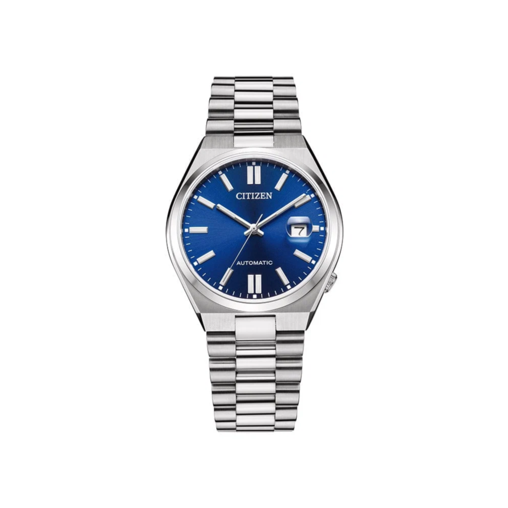 Tsuyosa Automatic herreklokke i stål med blå skive (40mm)