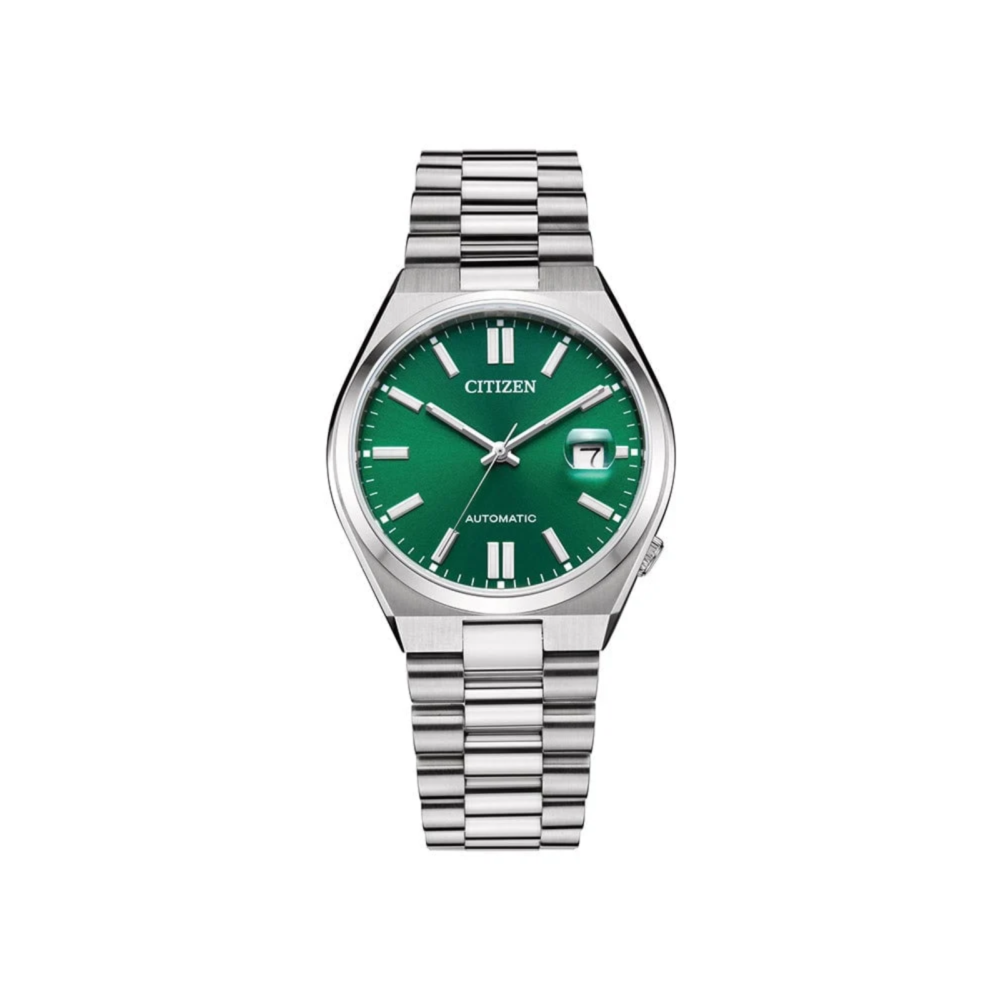 Tsuyosa Automatic herreklokke i stål med grønn urskive (40mm)