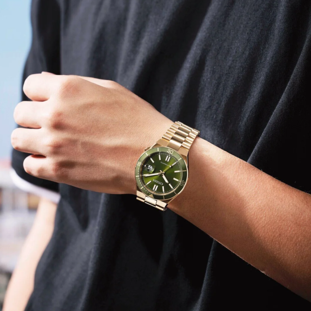 Tsuyosa Shore Automatic herreklokke i gullfarget stål (40 mm) - Bilde 2