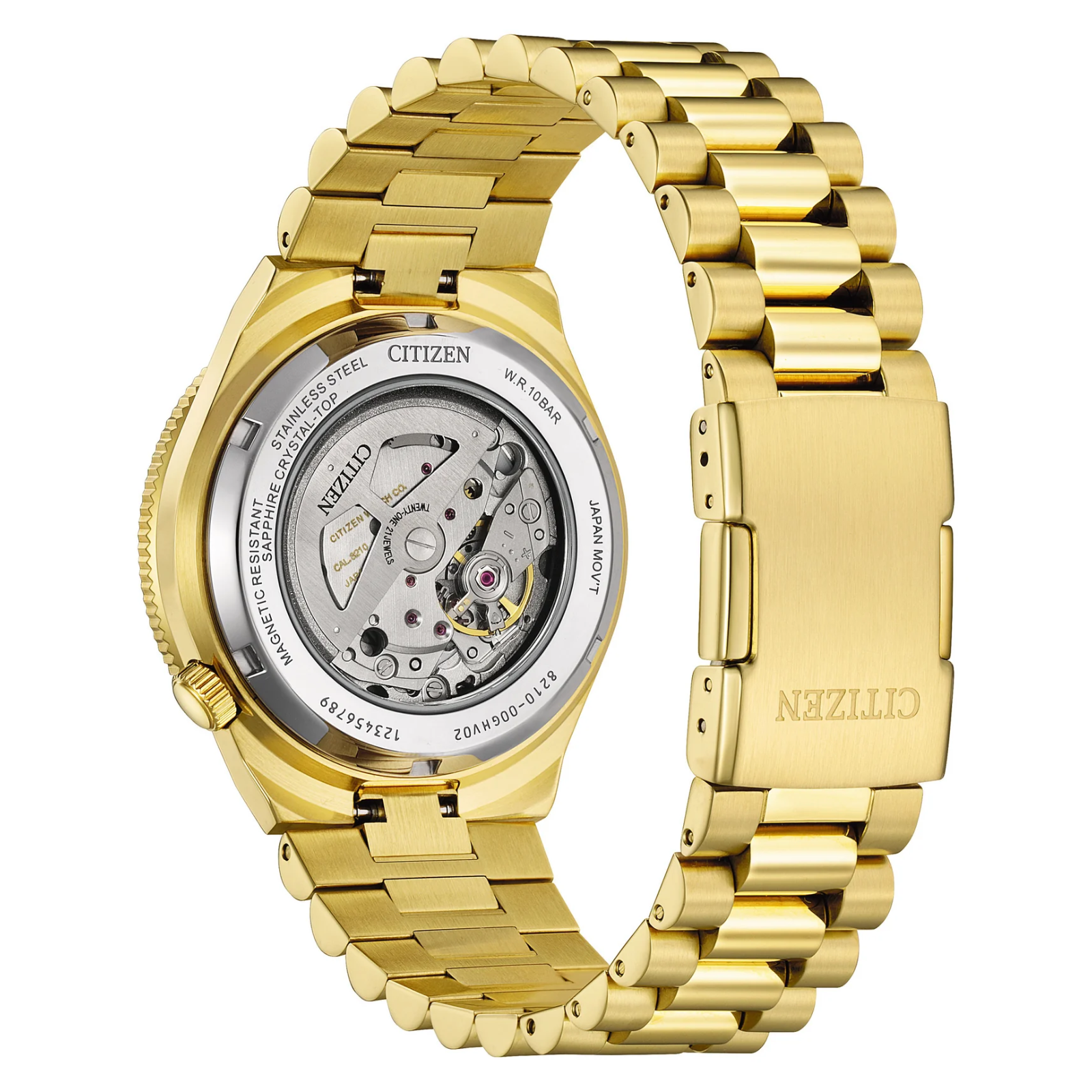 Tsuyosa Shore Automatic herreklokke i gullfarget stål (40 mm) - Bilde 3