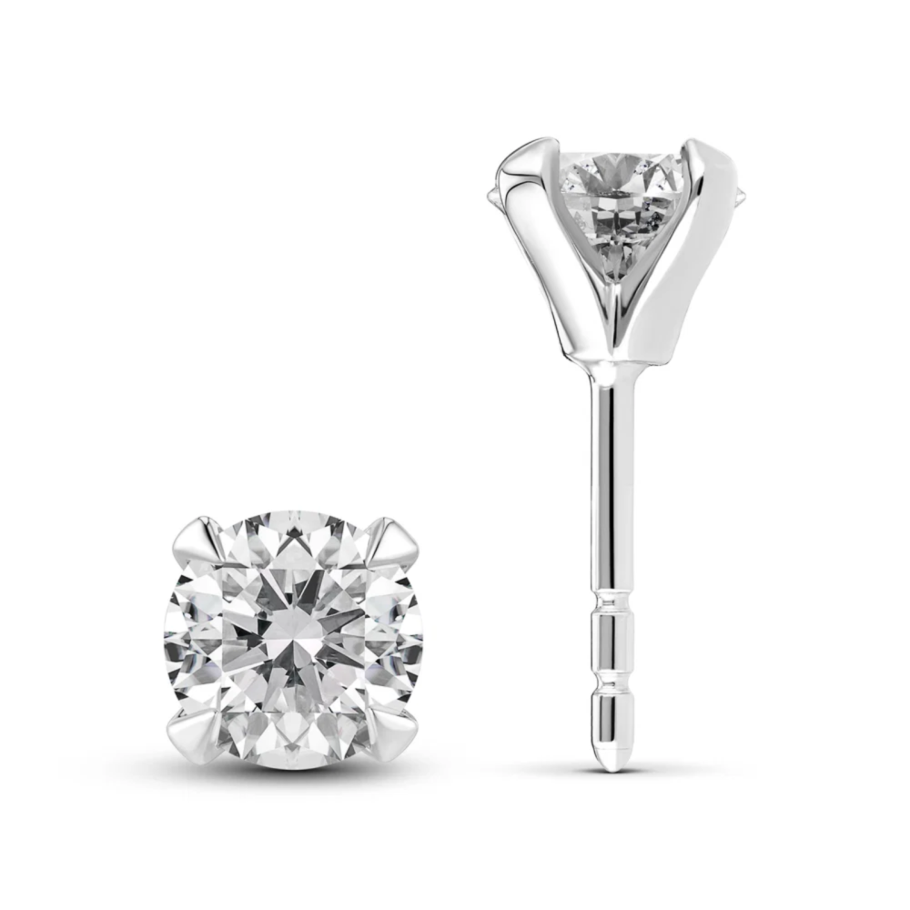 Earrings Venice Solitaire - 14k white gold 0.50ct TW G-H VS lab-grown diamonds - Bilde 2