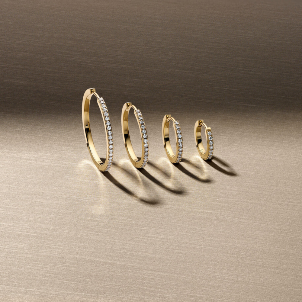 Earrings Alba – 14k yellow gold 0.24ct TW G-H VS lab-grown diamonds - Bilde 3