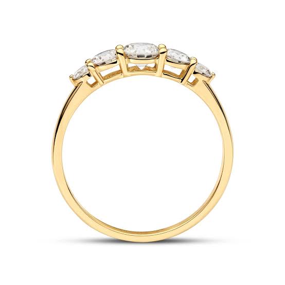 Tiara 14 k gull ring