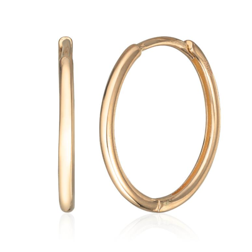 Basic Øreringer 1,3x15mm 14k