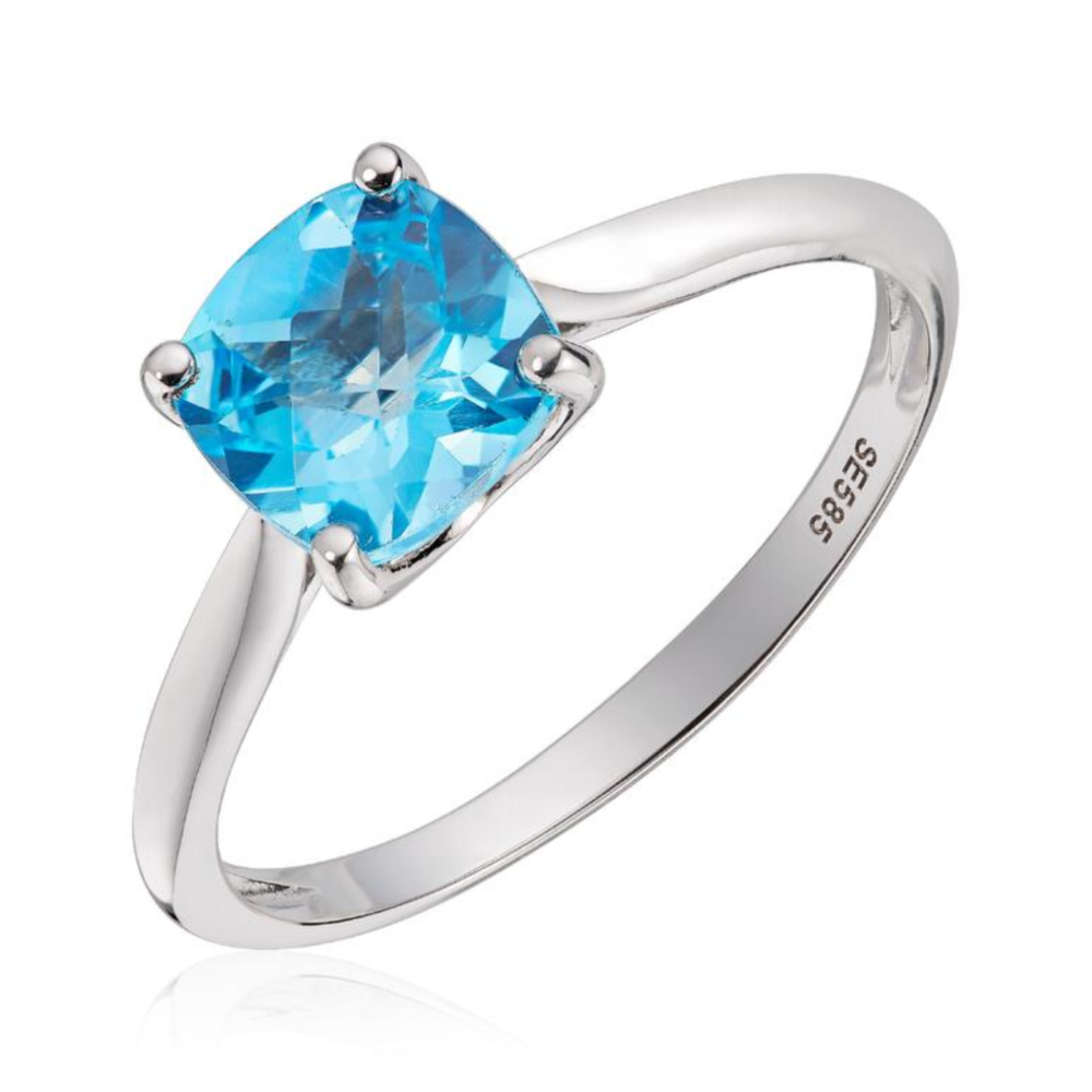 Ring Topas Swiss blue HV 585