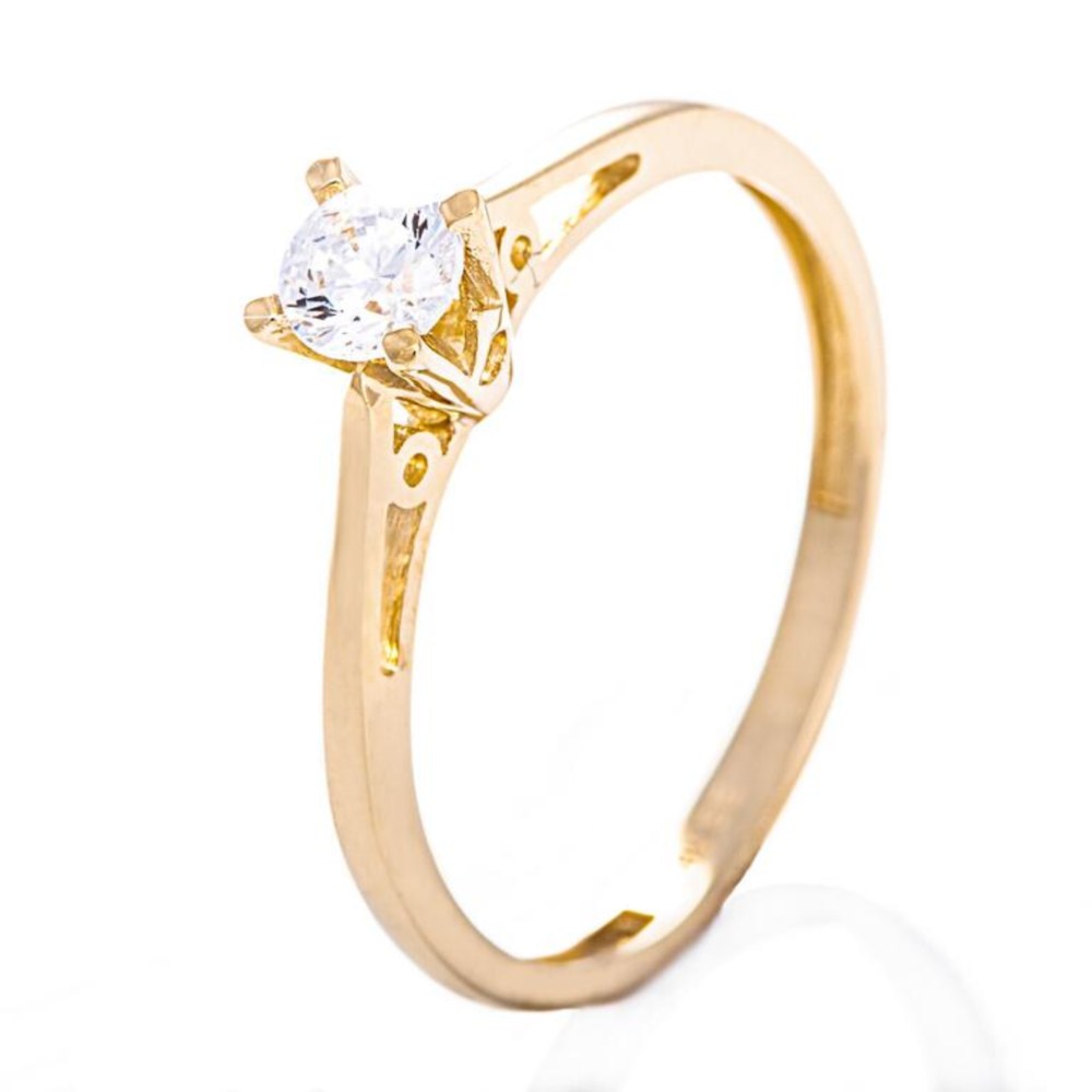 Ring Solitær swarowski 585