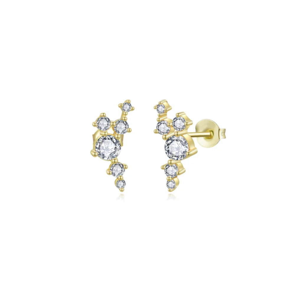 Elle Multi Stud øredobber forgylt