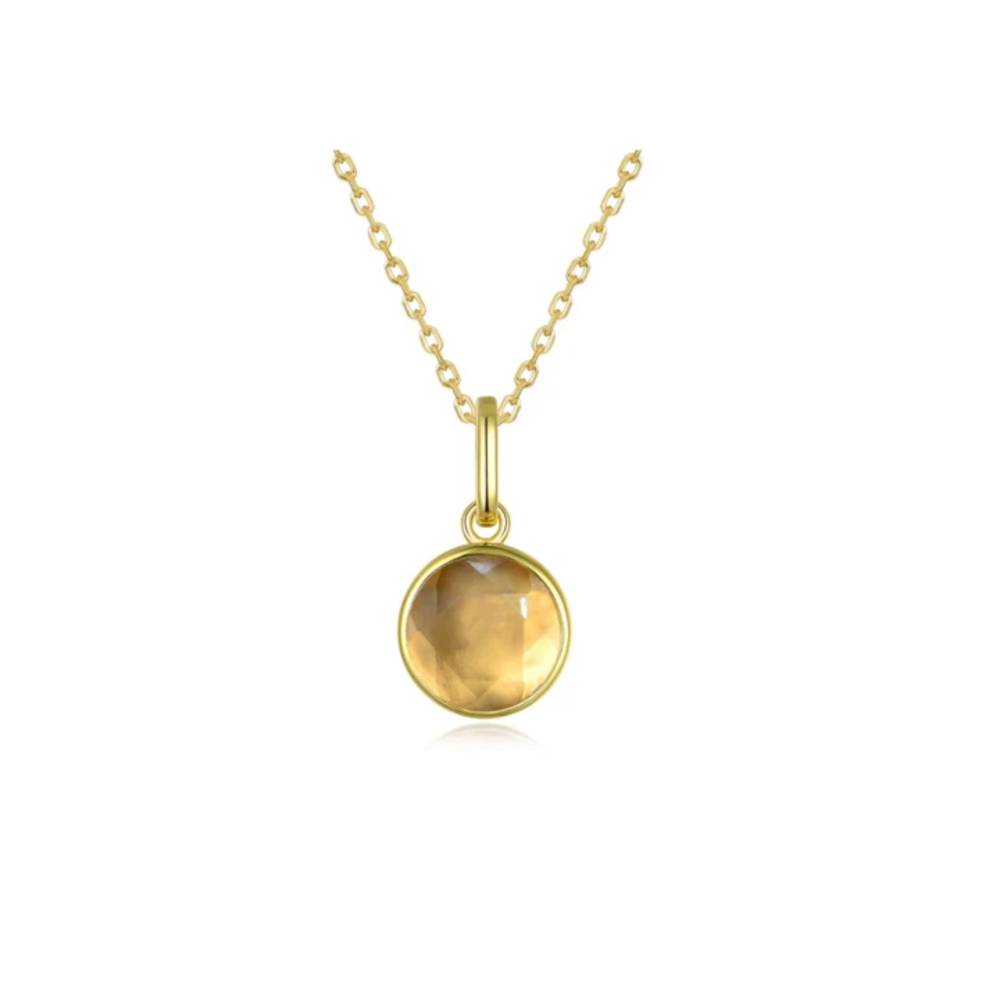 Selene Bezel anheng forgylt - Moonstone
